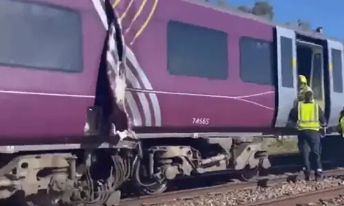 Two trains collide north of London, multiple injuries reported