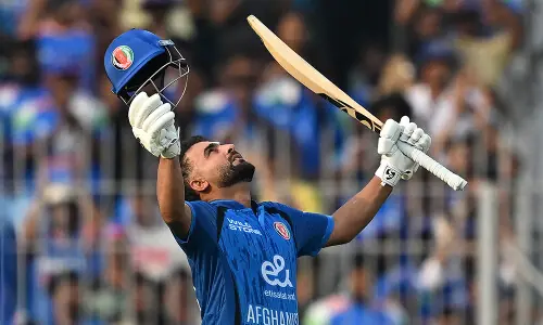 Shahidi hits ton but India bowl out Afghanistan for 218 Shahidi hits ton but India bowl out Afghanistan for 218