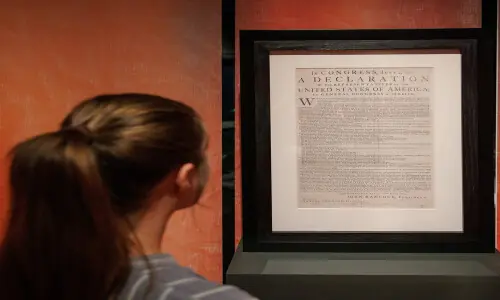 &lsquo;Vanishingly rare&rsquo; copy of US Declaration of Independence unearthed in UK archives