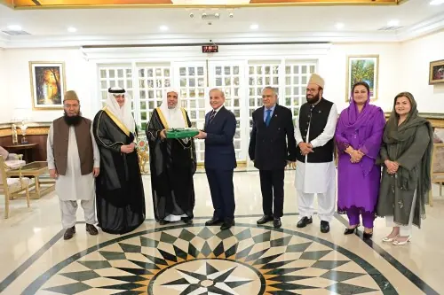 PM meets Muslim World League chief, discusses regional peace, Gaza, interfaith cooperation