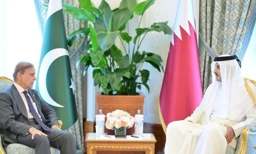 PM meets Tamim, condoles death of Hamad