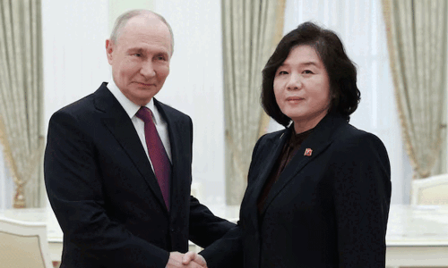 Russia's Putin meets North Korea's top diplomat in Kremlin Russia's Putin meets North Korea's top diplomat in Kremlin