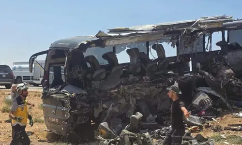 Syria says bus crash toll rises to 35 dead