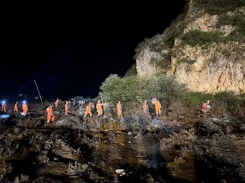 Landslide death toll rises in China's Gansu Province as heavy rains continue