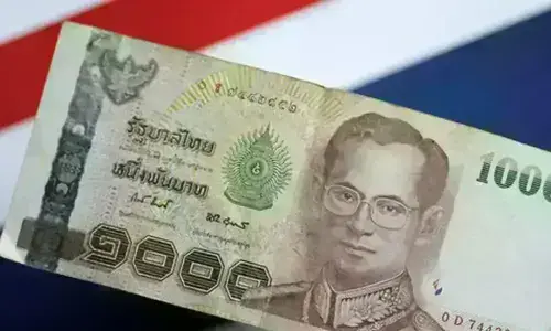 Thai baht/US dollar stronger on Monday