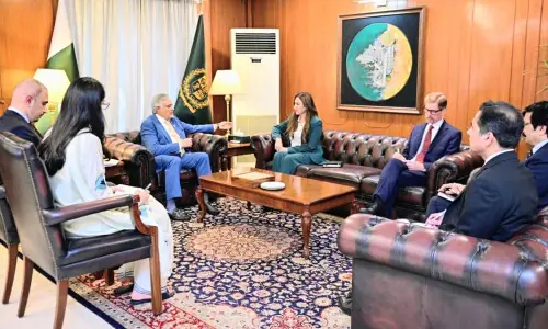 Ishaq Dar discusses regional developments, bilateral ties with UK, US envoys