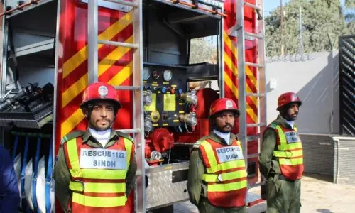 Sindh Rescue 1122: Chinese firm offers automated fire-fighting technology