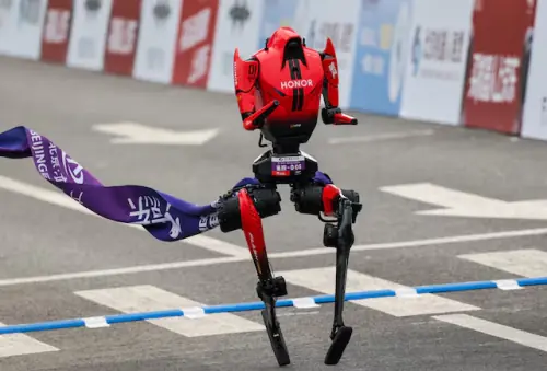 Chinese robot beats Usain Bolt's 100m world record in test run Chinese robot beats Usain Bolt's 100m world record in test run