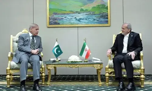 Shehbaz, Pezeshkian exchange views on regional situation