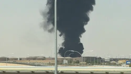 Flames, smoke seen near Riyadh airport; Houthis claim attacks on Saudi capital