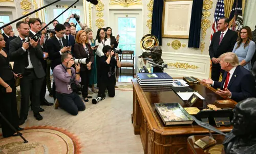 US networks halt Trump coverage