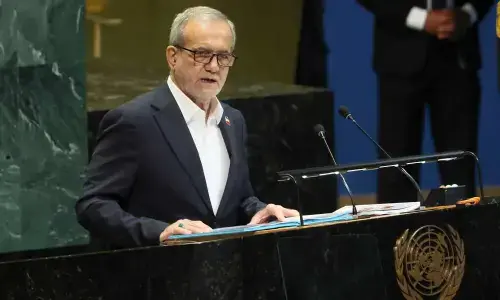 Pezeshkian strikes defiant tone at UN