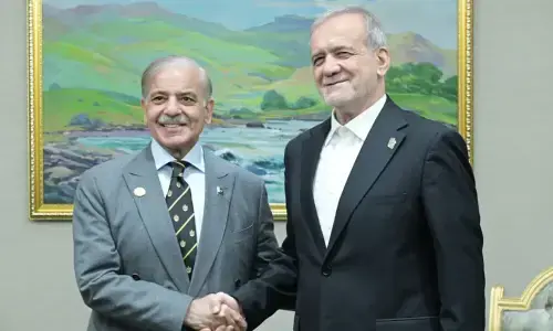Shehbaz, Pezeshkian pledge to promote peace, diplomacy