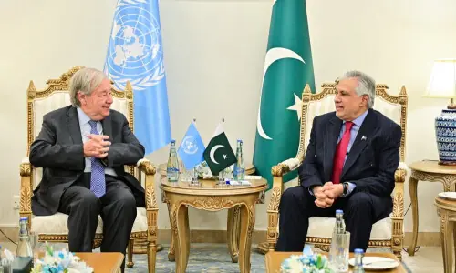DPM Dar, UN chief discuss regional, global peace and security issues DPM Dar, UN chief discuss regional, global peace and security issues