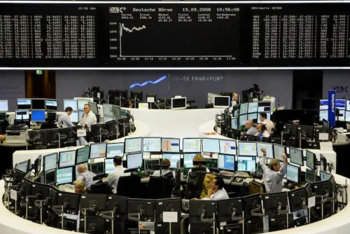 Europe shares fall as HSBC weighs, France protests keep investors wary