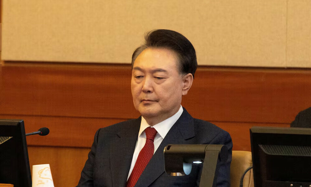 South Korea&rsquo;s impeached President Yoon Suk Yeol attends his impeachment trial over his short-lived imposition of martial law, at the Constitutional Court in Seoul, South Korea. Photo: Reuters