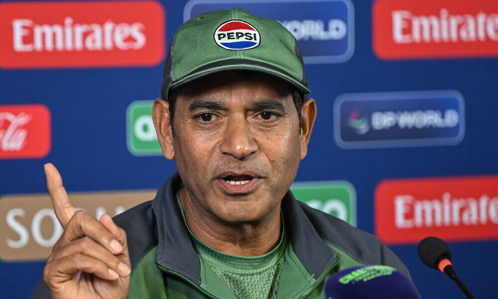 Pakistan&rsquo;s head coach Aaqib Javed speaks during a press conference on the eve of the ICC Champions Trophy one-day international (ODI) cricket match between Pakistan and Bangladesh at the Rawalpindi Cricket Stadium in Rawalpindi on February 26, 2025. Photo: AFP