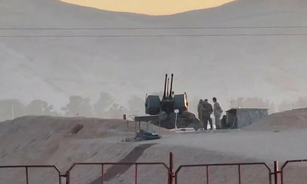 Military personnel stand guard at a nuclear facility in the Zardanjan area of Isfahan, Iran, April 19, 2024, in this screengrab taken from video. Photo: Reuters