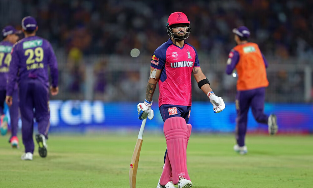 Riyan Parag hits six sixes in a row but Rajasthan fall short in chase