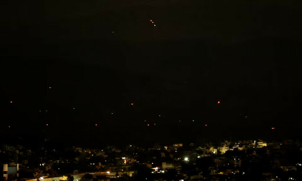 India&rsquo;s air defence system intercepts objects in the sky, after India-Pakistan ceasefire announcement, in the city of Jammu, May 10, 2025. REUTERS