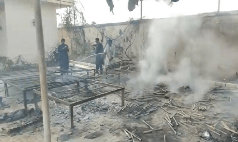 Naushahro Feroze: Sindh home minister’s house set on fire as canal protest turns violent