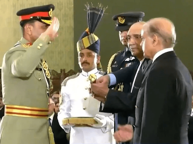 Baton of field marshal conferred upon Gen Asim Munir