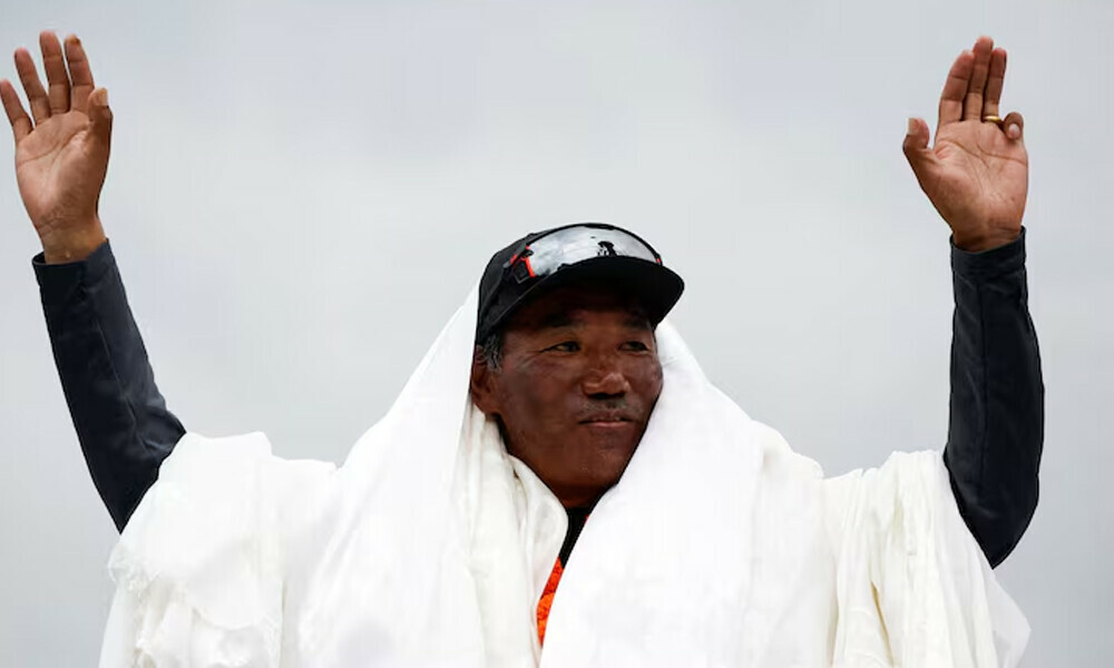 Nepali Sherpa scales Mount Everest for a record 31st time