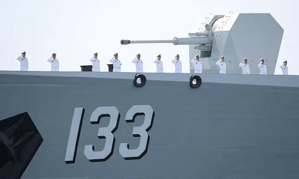 Members of the Chinese Navy attend the joint Navy exercise of Iran, China and Russia in the Gulf of Oman, Iran, 2025. Photo: Reuters