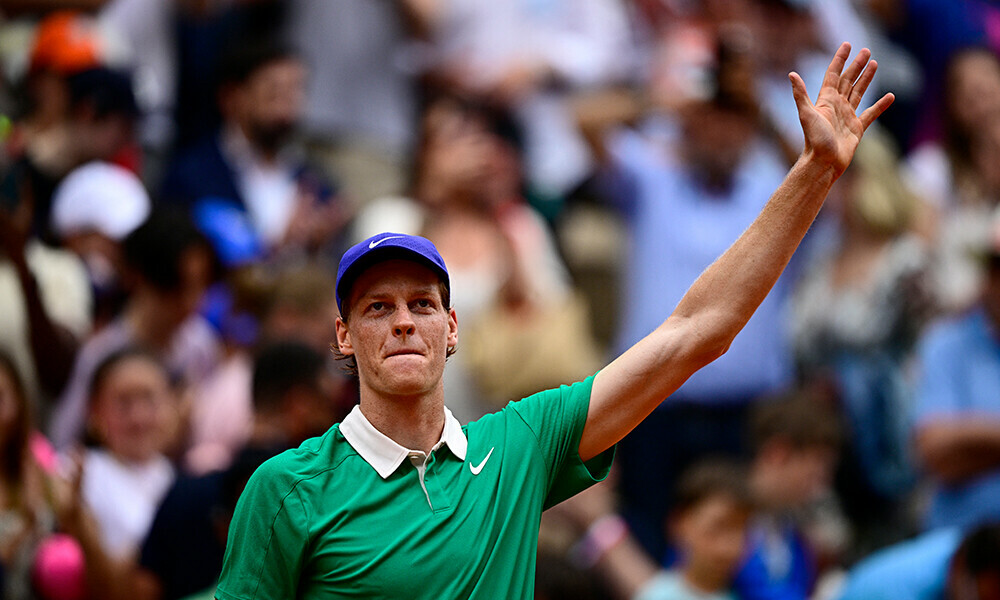 Italy’s Jannik Sinner celebrates after winning his men’s singles match against Czech Republic’s Jiri Lehecka on day 7 of the French Open tennis tournament on Court Philippe-Chatrier at the Roland-Garros Complex in Paris on May 31, 2025. Photo: AFP Italy’s Jannik Sinner celebrates after winning his men’s singles match against Czech Republic’s Jiri Lehecka on day 7 of the French Open tennis tournament on Court Philippe-Chatrier at the Roland-Garros Complex in Paris on May 31, 2025. Photo: AFP