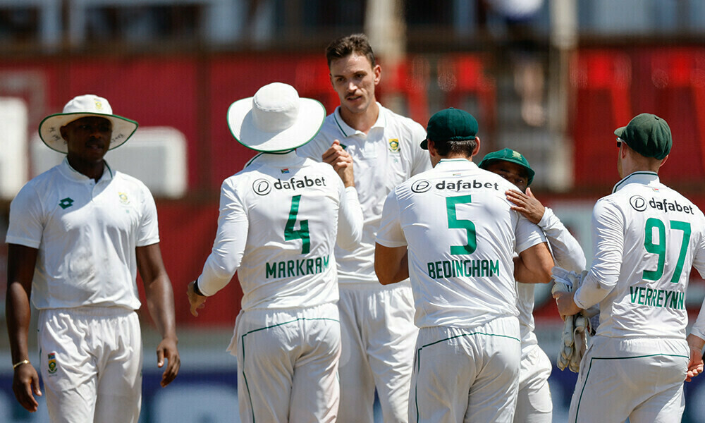 South African players. Photo: AFP