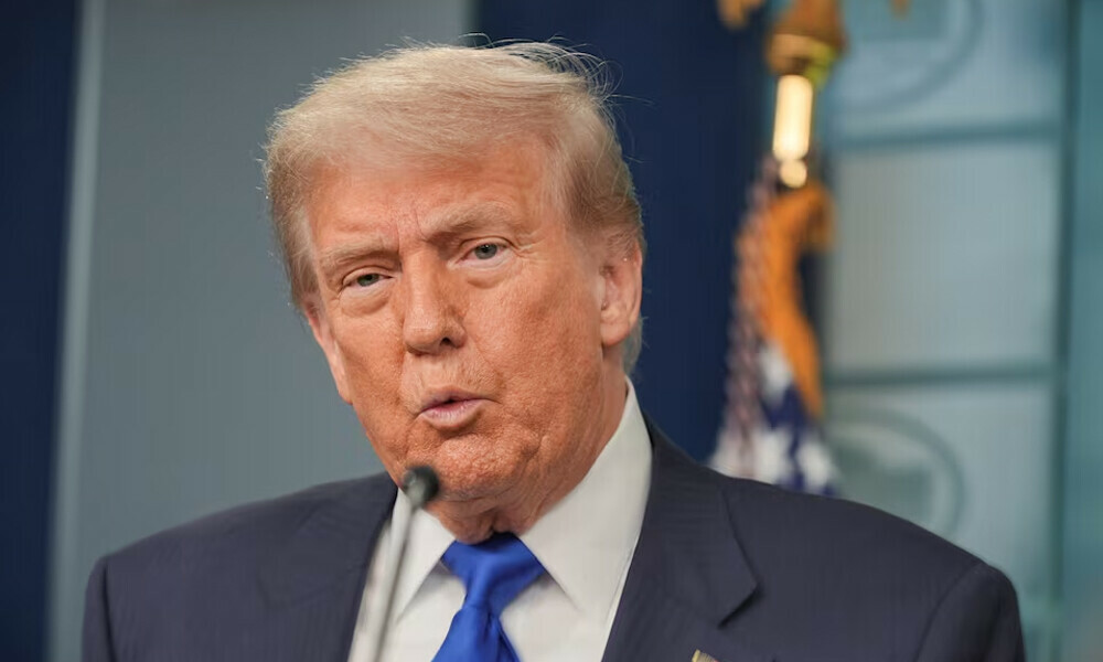 U.S. President Donald Trump speaks to the media, after the U.S. Supreme Court dealt a blow to the power of federal judges by restricting their ability to grant broad legal relief in cases as the justices acted in a legal fight over President Donald Trump&rsquo;s bid to limit birthright citizenship, in the Press Briefing Room at the White House in Washington D.C., June 27, 2025. REUTERS