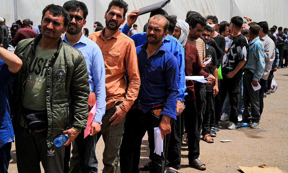 Afghan refugees arrive from Iran at Islam Qala border between Afghanistan and Iran, on July 5, 2025. Photo: AFP