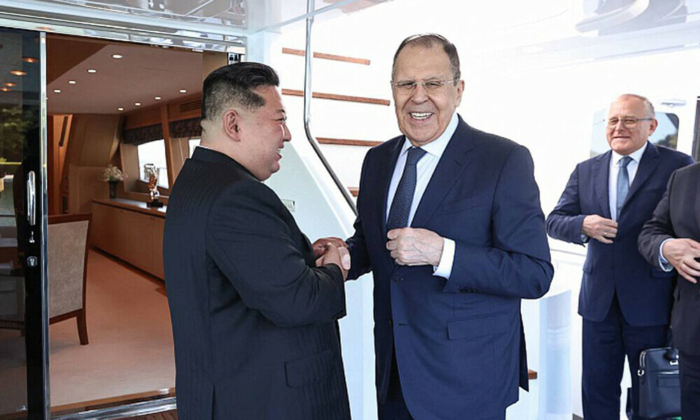 This handout photograph released by the Russian Foreign Ministry shows Russian Foreign Minister Sergei Lavrov (C) shaking hands with North Korean leader Kim Jong Un (L) in Wonsan on July 12, 2025. Photo: AFP This handout photograph released by the Russian Foreign Ministry shows Russian Foreign Minister Sergei Lavrov (C) shaking hands with North Korean leader Kim Jong Un (L) in Wonsan on July 12, 2025. Photo: AFP