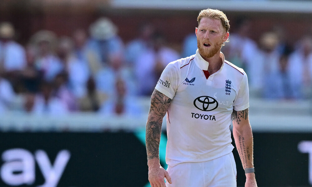 England&rsquo;s captain Ben Stokes reacts while bowling on the third day of the third cricket test match between England and India at Lord&rsquo;s cricket ground in London, on July 12, 2025. Photo: AFP