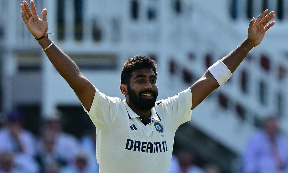 India&rsquo;s Jasprit Bumrah celebrates after bowling England&rsquo;s Chris Woakes on the fourth day of the third cricket test match between England and India at Lord&rsquo;s cricket ground in London, on July 13, 2025. Photo: AFP