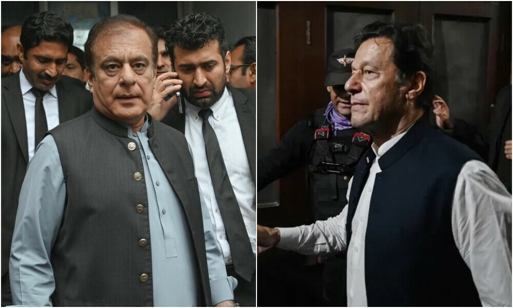 Shibli Faraz (left) and Imran Khan (right). Photo: AFP/File Shibli Faraz (left) and Imran Khan (right). Photo: AFP/File