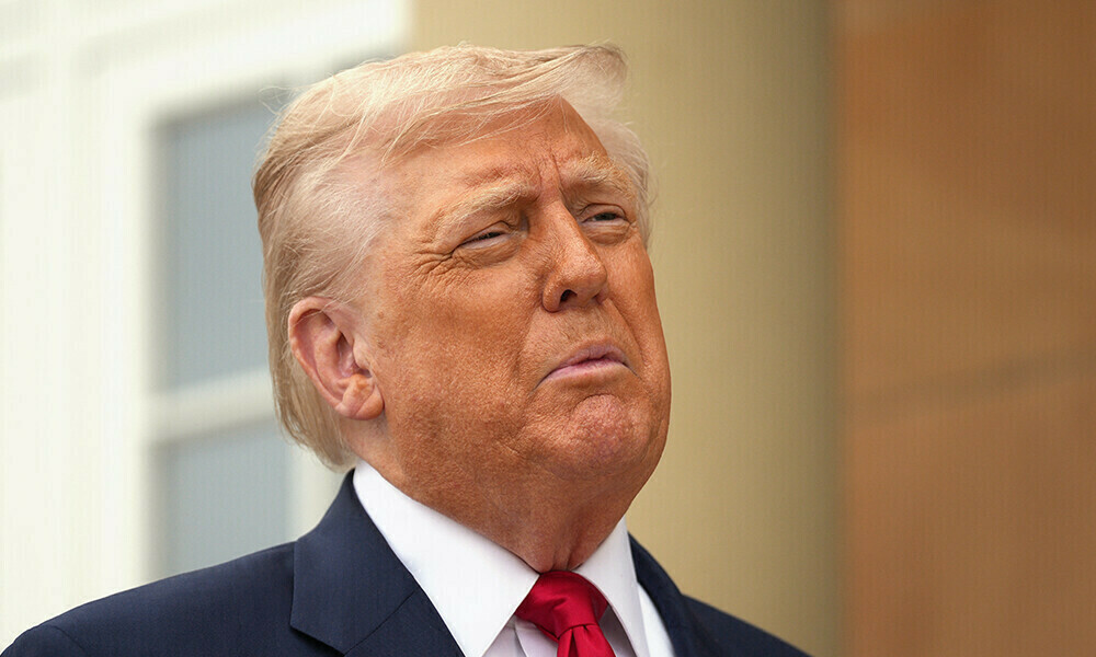 US President Donald Trump speaks to the media. Photo: AFP