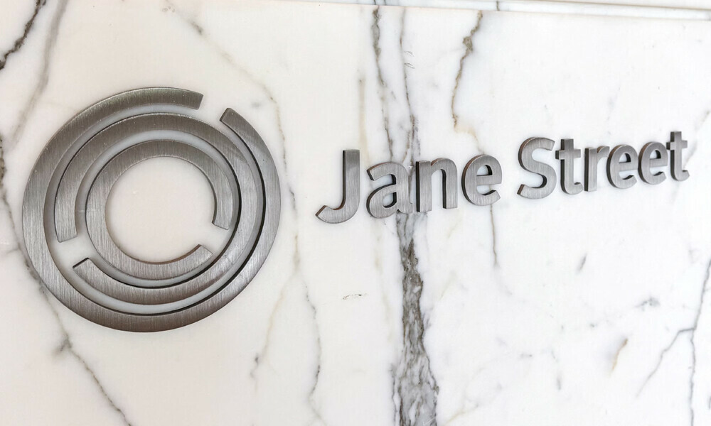 Trading firm Jane Street’s logo is displayed in New York City, U.S., July 14, 2025. REUTERS