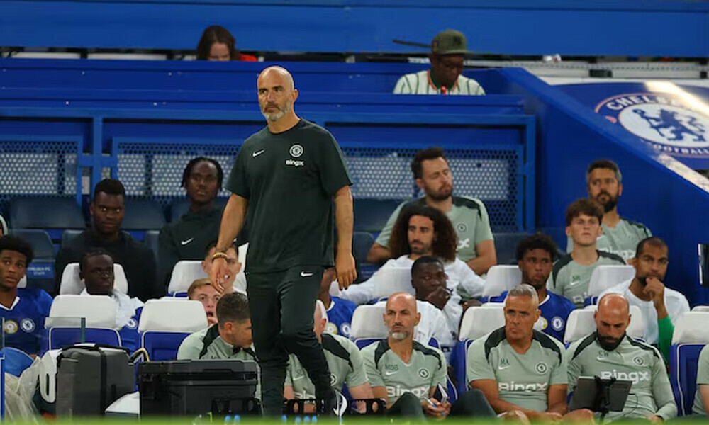 Soccer Football - Friendly - Chelsea v Bayer Leverkusen - Stamford Bridge, London, Britain - August 8, 2025 Chelsea manager Enzo Maresca Action Images via Reuters