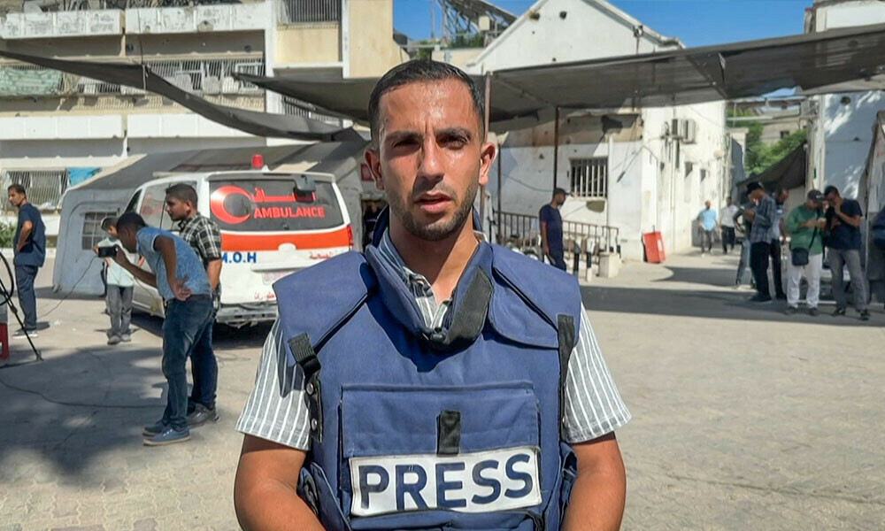 This screen grab taken from AFPTV on August 11, 2025 shows Al-Jazeera&rsquo;s Anas al-Sharif speaking during an AFP interview in Gaza City on August 1, 2024. Al Jazeera said two of its correspondents, including a prominent reporter, and three cameramen were killed in an Israeli strike on their tent in Gaza City on August 10. Photo: AFP