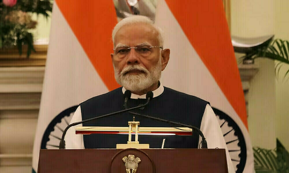 India&rsquo;s Prime Minister Narendra Modi  at the Hyderabad House in New Delhi, India, February 28, 2025. Photo: Reuters