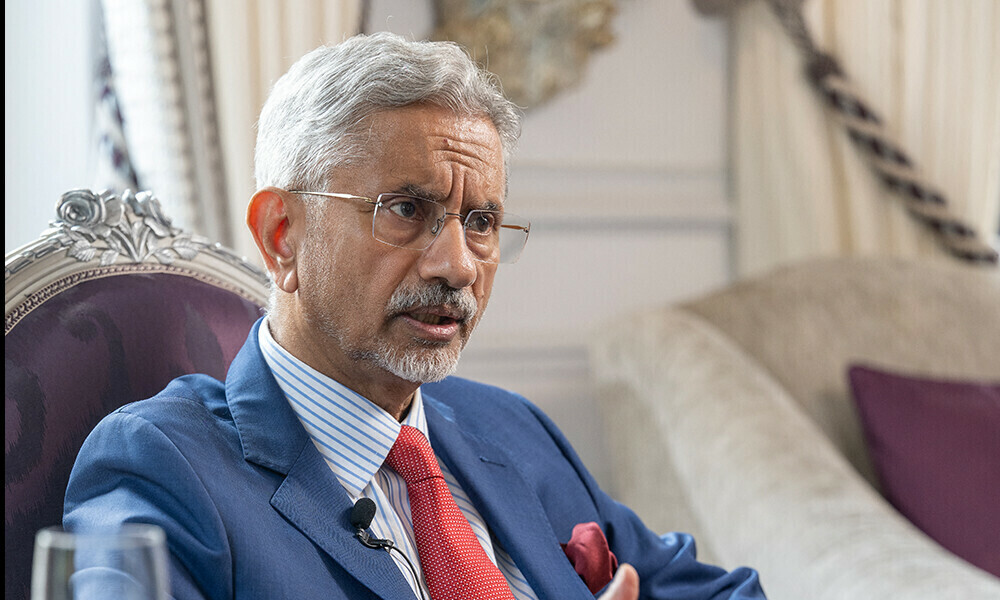 India&rsquo;s Minister of External Affairs Subrahmanyam Jaishankar speaks during an AFP interview at the Plaza Athenee hotel in Paris, on June 14, 2025. Photo: AFP