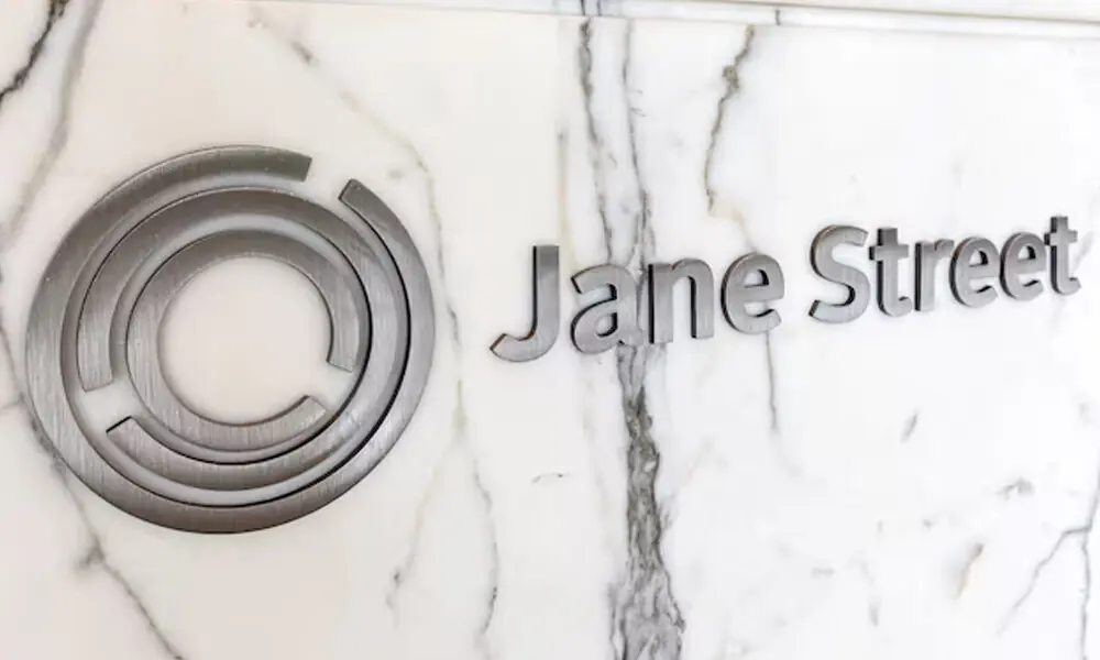 Trading firm Jane Street&rsquo;s logo is displayed in New York City, U.S., July 14, 2025. Photo: Reuters