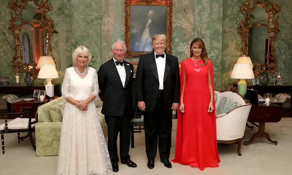 US President Donald Trump and first lady Melania Trump host a dinner for Britain&rsquo;s Charles, Prince of Wales and Camilla, Duchess of Cornwall, at Winfield House, during their state visit in London, Britain. Photo: Reuters