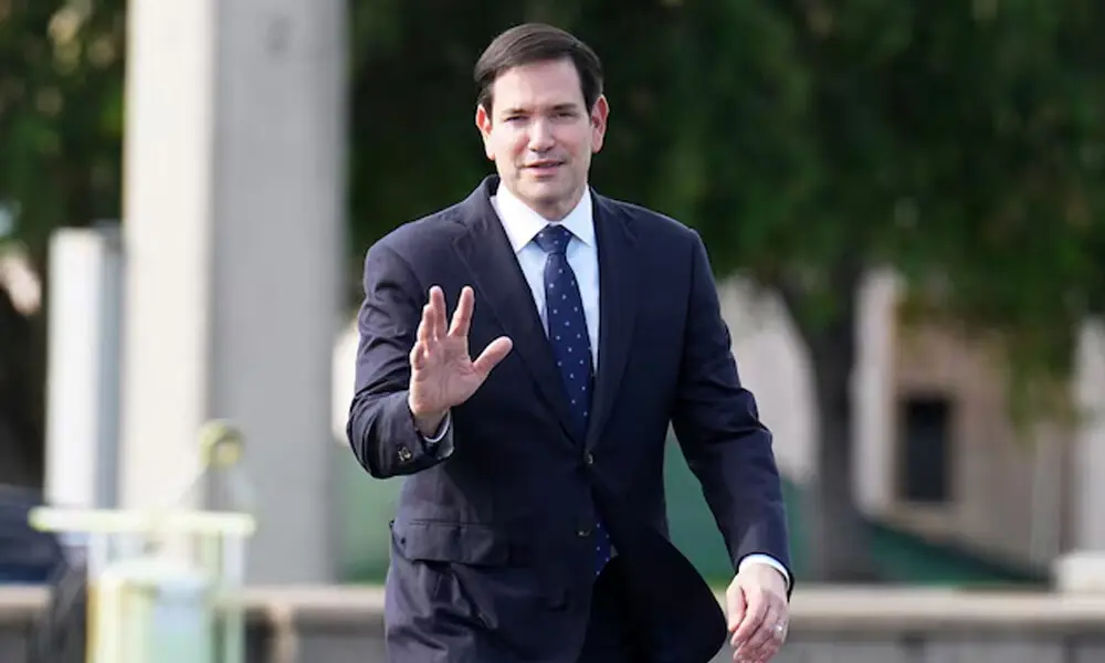 U.S. Secretary of State Marco Rubio arrives to board his plane at Homestead Air Reserve Base in Homestead, Florida, U.S., en route to Mexico City, September 2, 2025. REUTERS