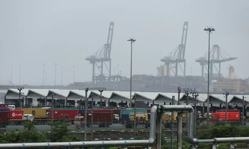 Trucks with shipping containers are parked at Jawaharlal Nehru Port, in Navi Mumbai, India, August 27, 2025. REUTERS Trucks with shipping containers are parked at Jawaharlal Nehru Port, in Navi Mumbai, India, August 27, 2025. REUTERS