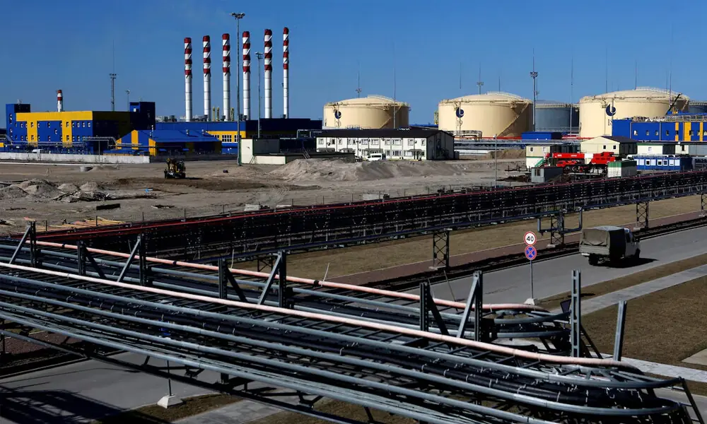 A general view shows the Ust-Luga oil products terminal in the settlement of Ust-luga, some 110 km from St. Petersburg, April 9, 2014. REUTERS