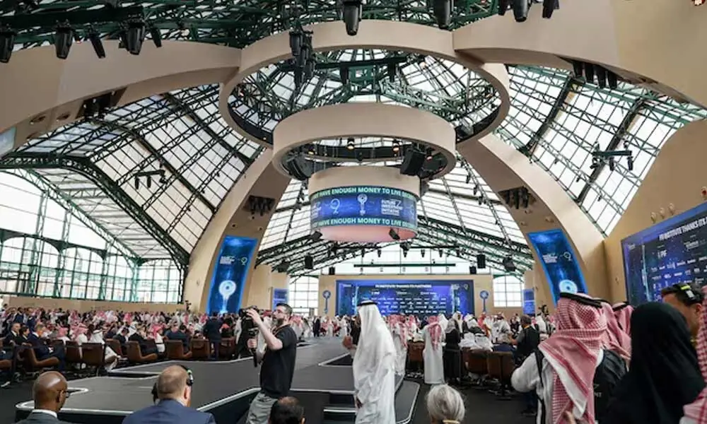 Guests and speakers attend the 9th Edition of the Future Investment Initiative (FII), the kingdom&rsquo;s annual flagship finance conference, in Riyadh, Saudi Arabia, October 28, 2025. REUTERS