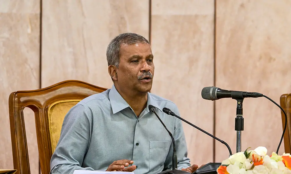 Bangladesh&rsquo;s Law Adviser Asif Nazrul speaks at a press conference in Dhaka on November 3, 2025. Photo: AFP