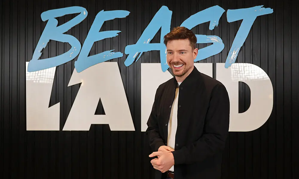US YouTuber James Stephen &ldquo;Jimmy&rdquo; Donaldson, commonly known by MrBeast, smiles during an interview with AFP at the &ldquo;Beast Land&rdquo; temporary amusement park in Riyadh&rsquo;s Boulevard City entertainment complex on November 12, 2025. Photo: AFP
